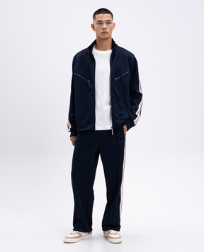Palm Angels Blue sports jacket with logo print PMBD08HF25FAB001
