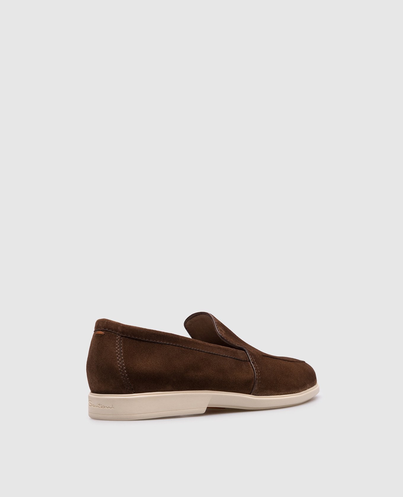 

Brown suede loafers Santoni