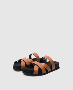 NEOUS Ibor brown leather flip-flops 00426A32IBORFLAT