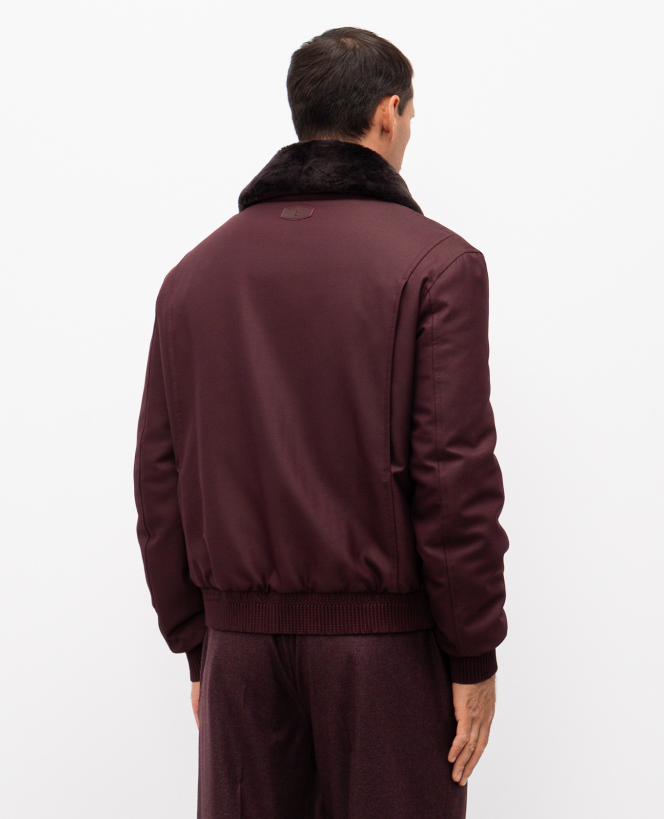 Burgundy jacket with wool Brett Johnson 4