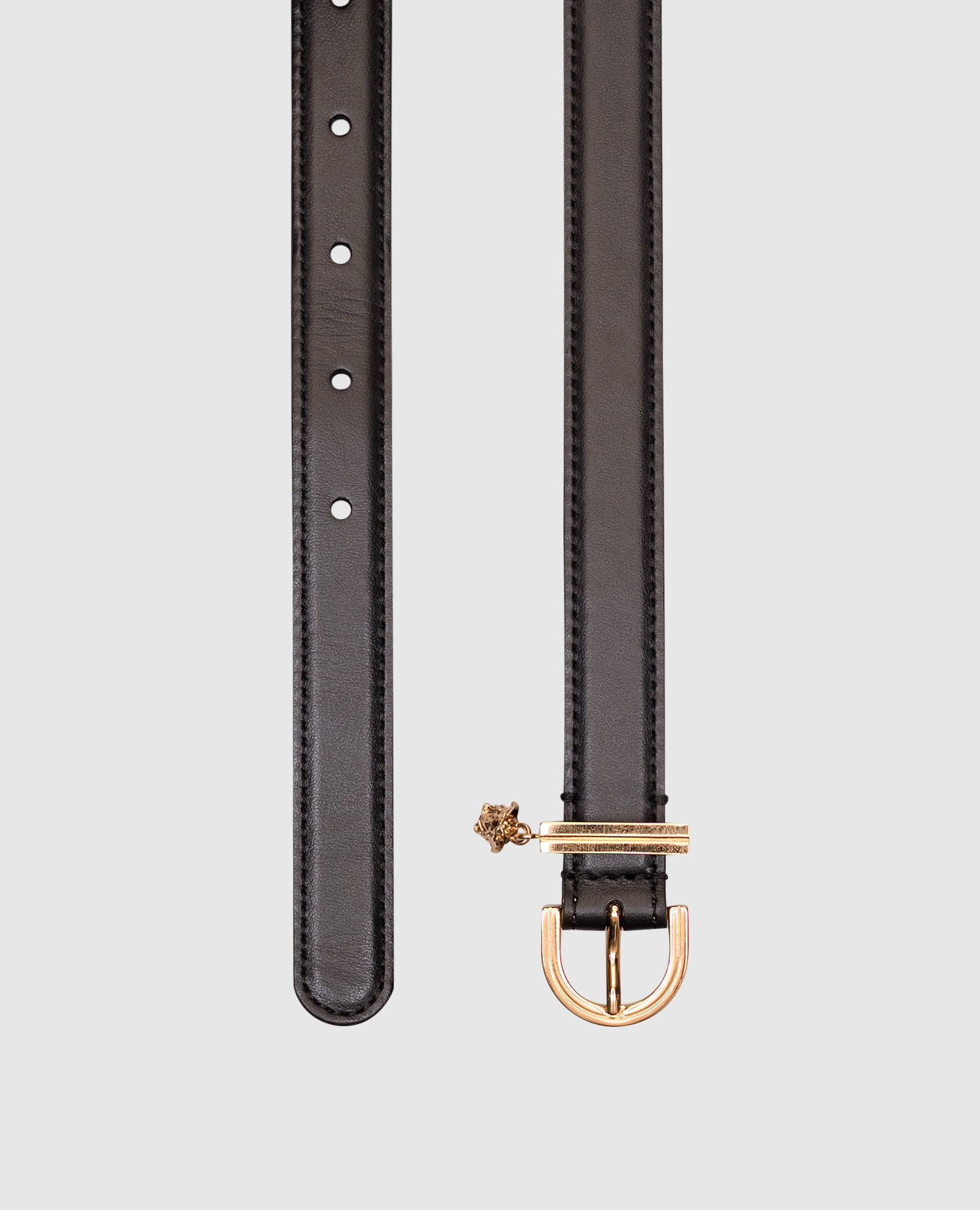

Black leather belt with pendant Versace