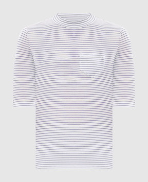 Peserico White striped T-shirt S06296J003044