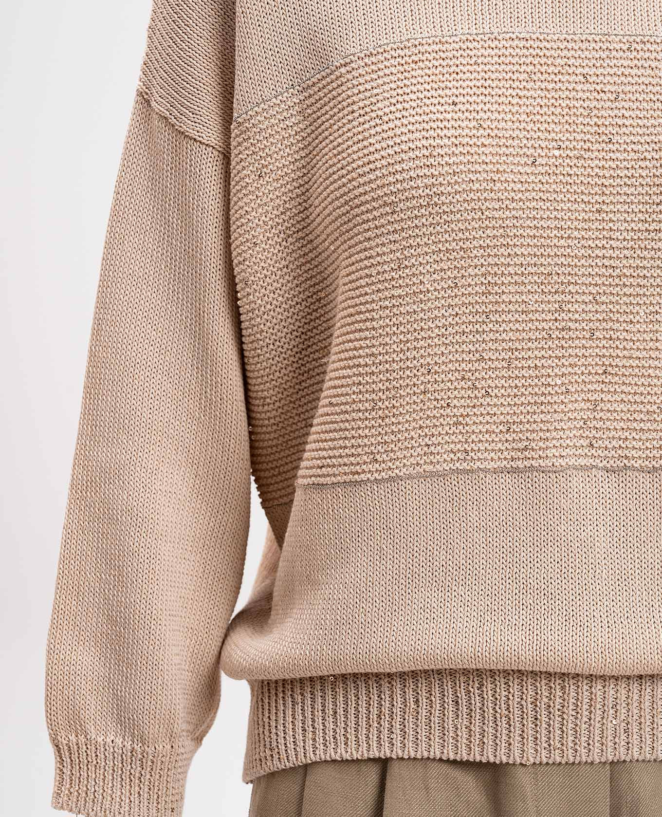 

Beige wool sweater with sequins Peserico