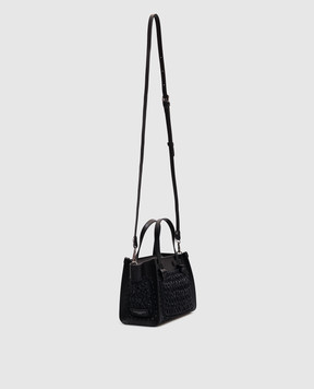 Gianni Chiarini Black Marcella woven combination bag BS11745COMMTSCY