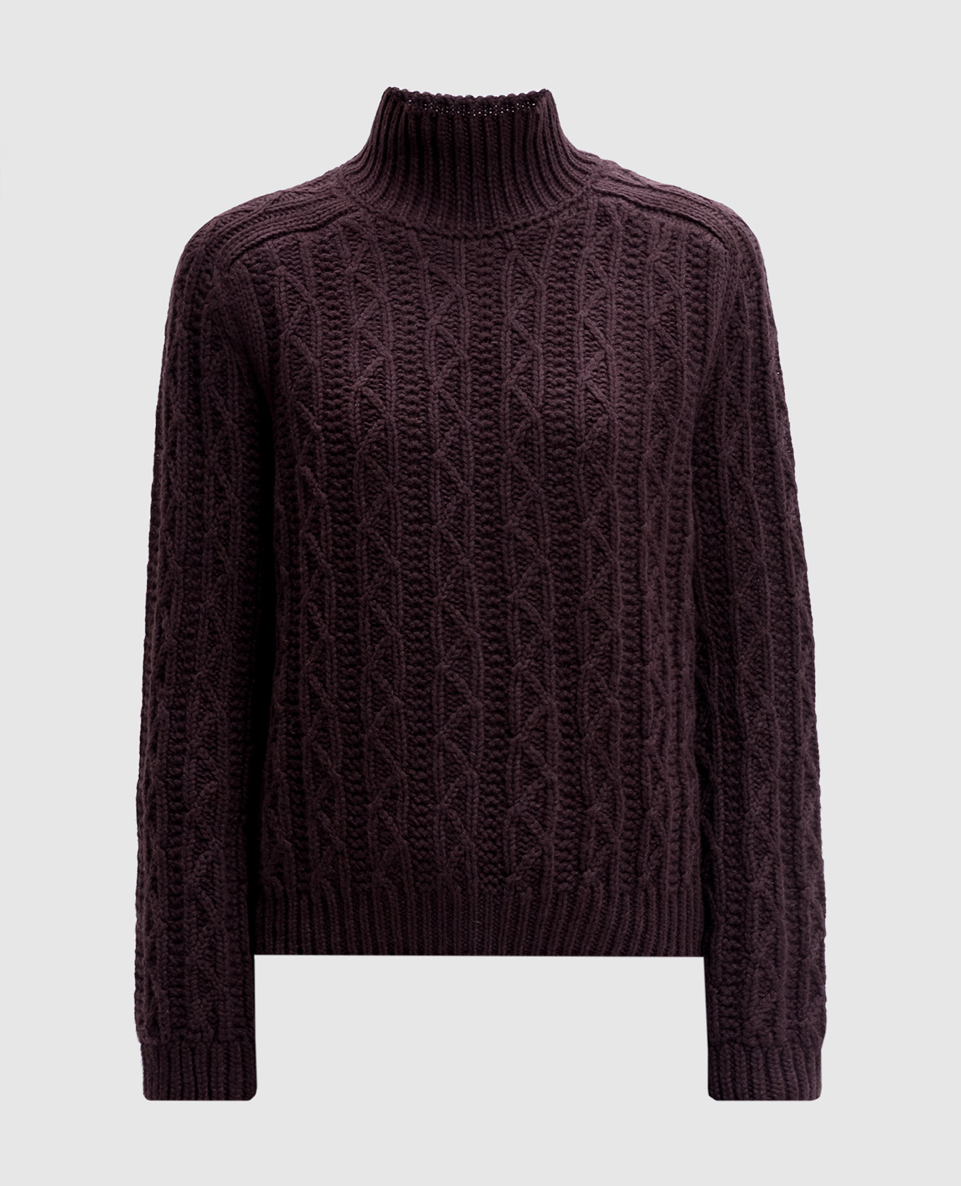 

Burgundy cashmere sweater with metallic logo Agnona