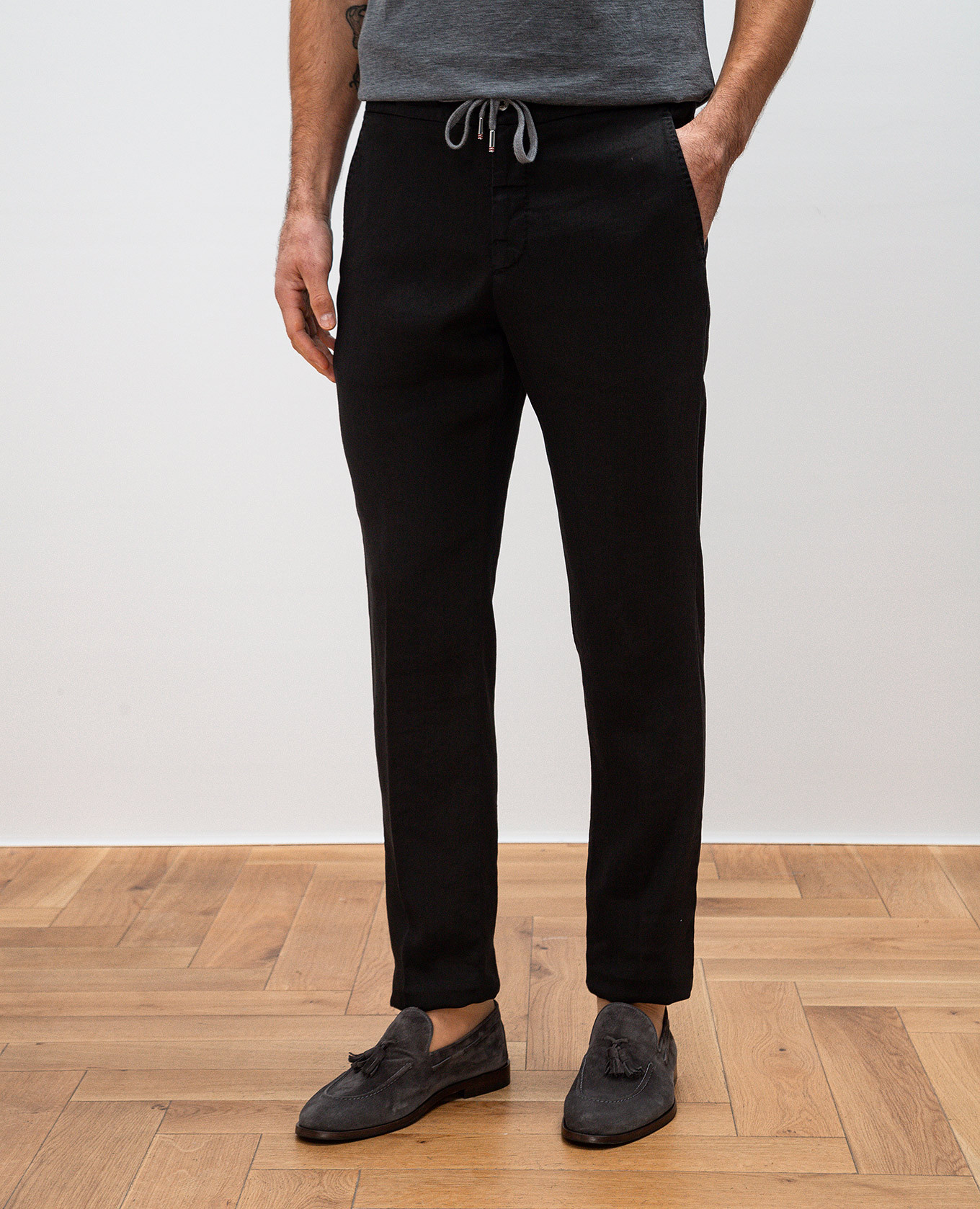

Black linen pants Marco Pescarolo