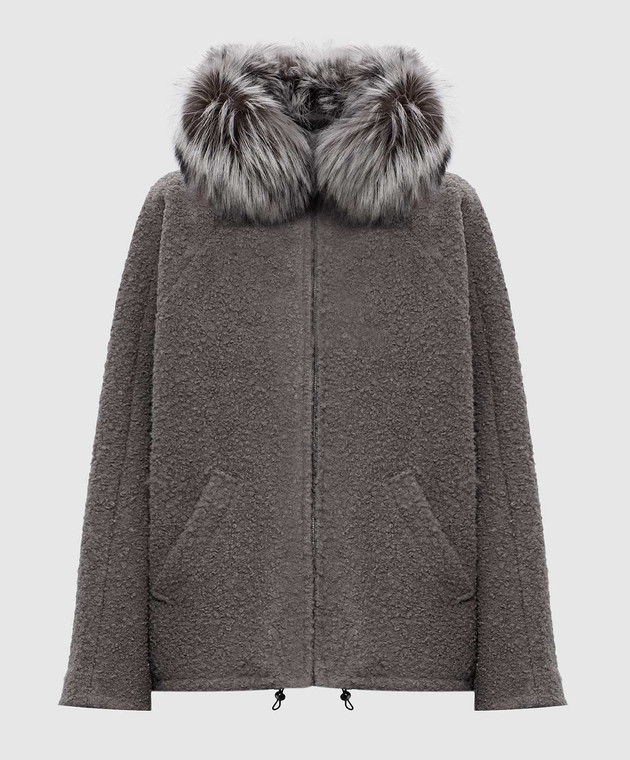 Simonetta Ravizza - Codice grey fox fur jacket F05JA391T105F9 - shop ...