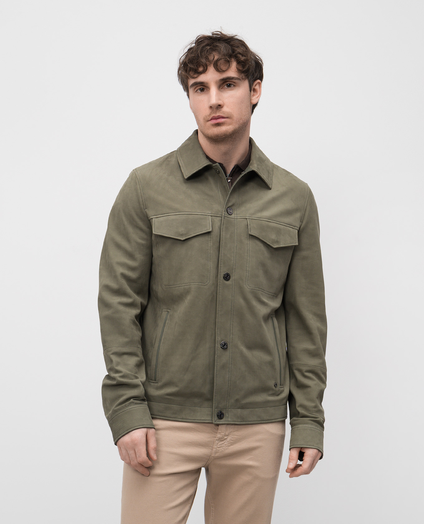 

Green nubuck jacket Stefano Ricci
