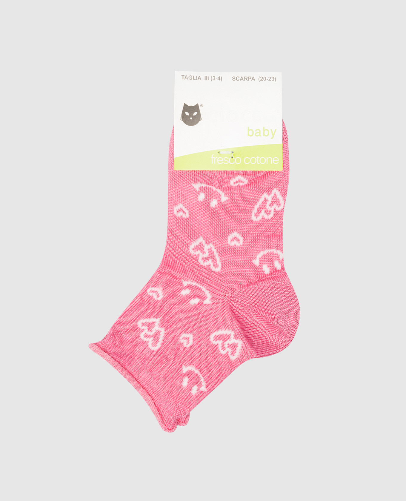 Children's pink Ciocca socks in a pattern