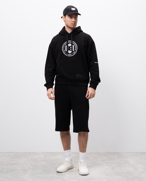 Dolce&Gabbana Black shorts with logo patch GVB7HTG7F2G