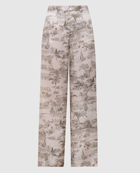 Max Mara ZEUS green silk pants ZEUS