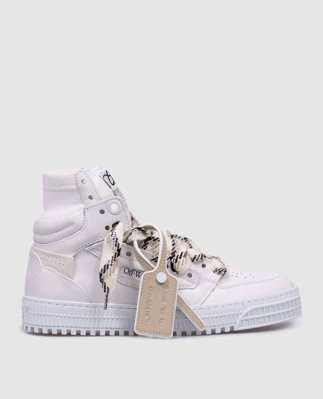 White leather high-tops 3.0 off court off-white
