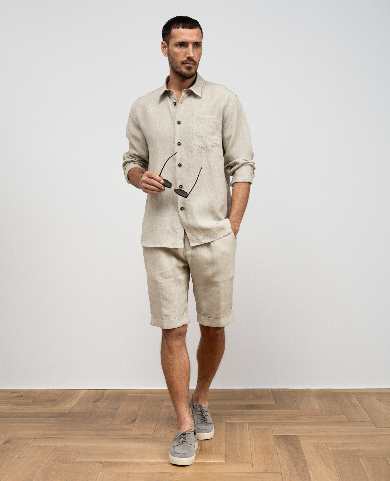 Beige linen shirt Cashmere&Whiskey