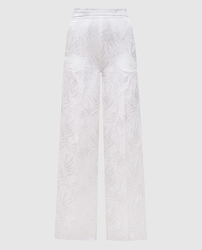 Twinset White palazzos with linen 251TT2172