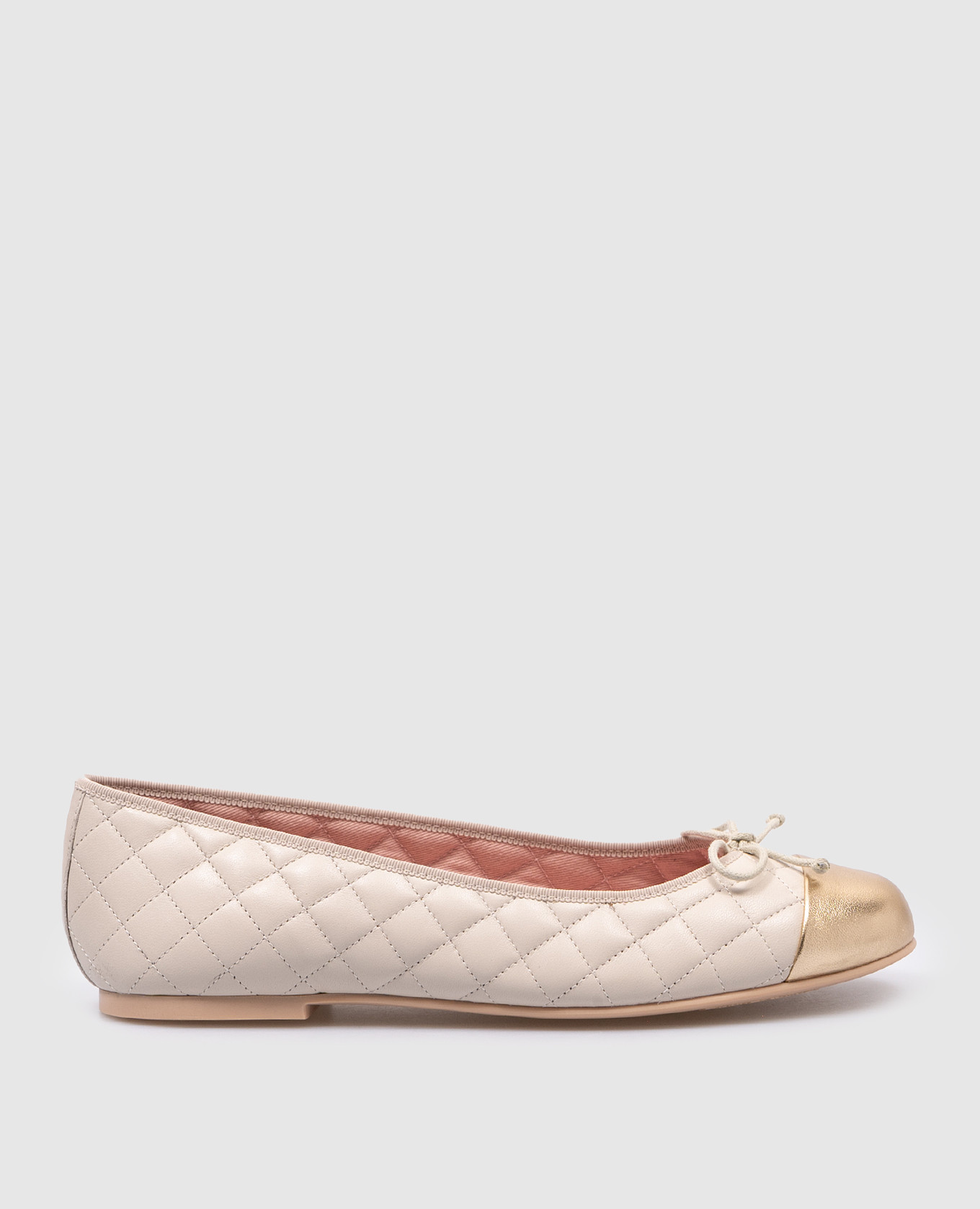 Hermione children's beige leather ballet flats pretty ballerinas