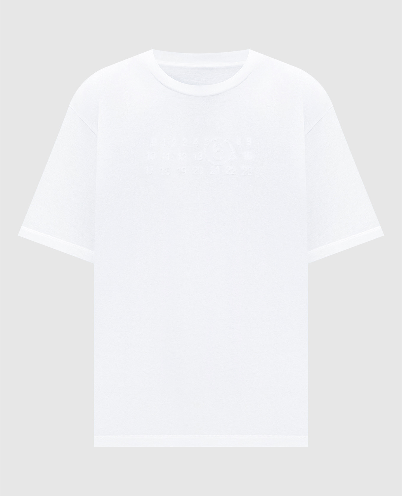 

White T-shirt with textured logo print Maison Margiela MM6
