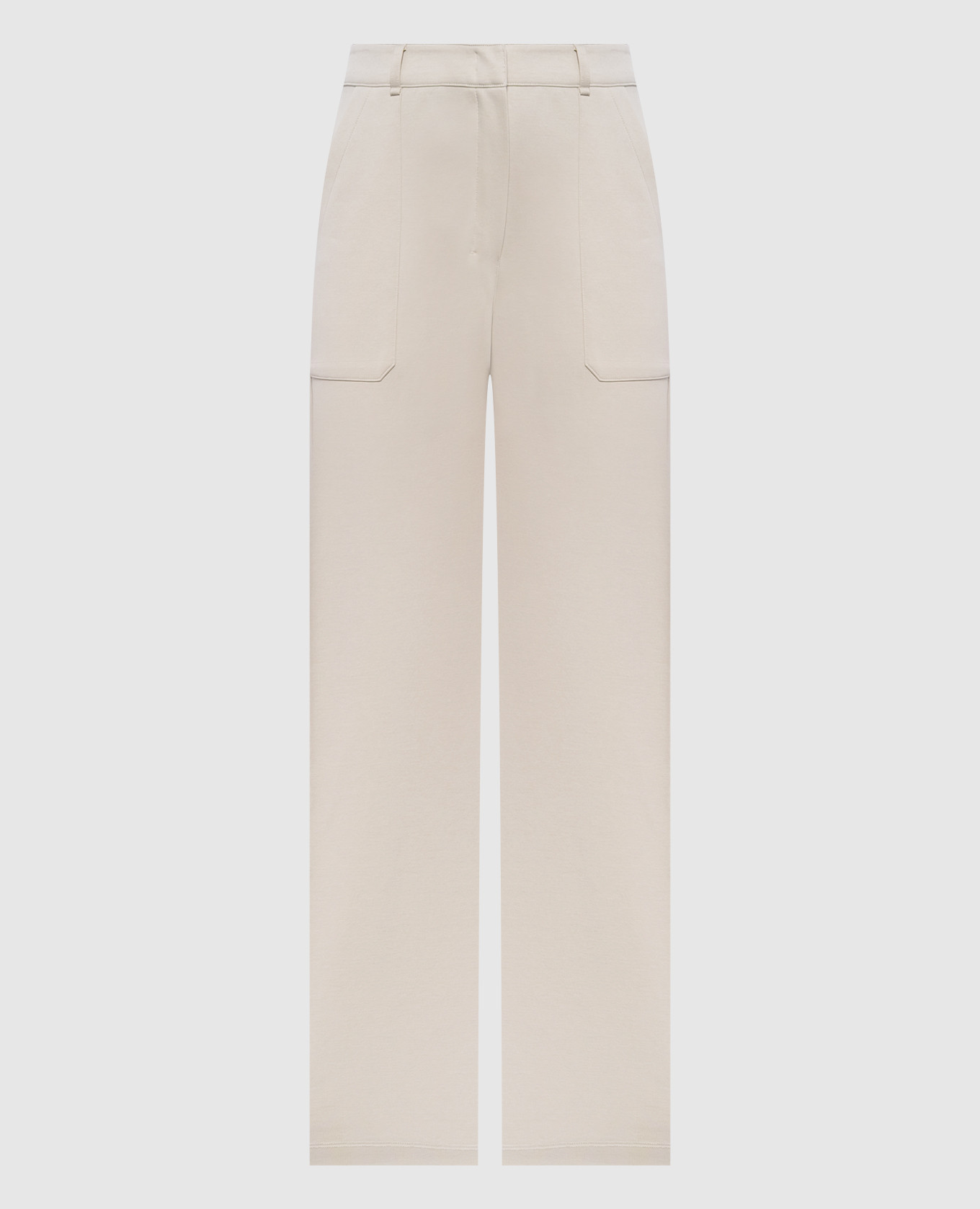 Beige RONNIE pants with logo embroidery Max Mara