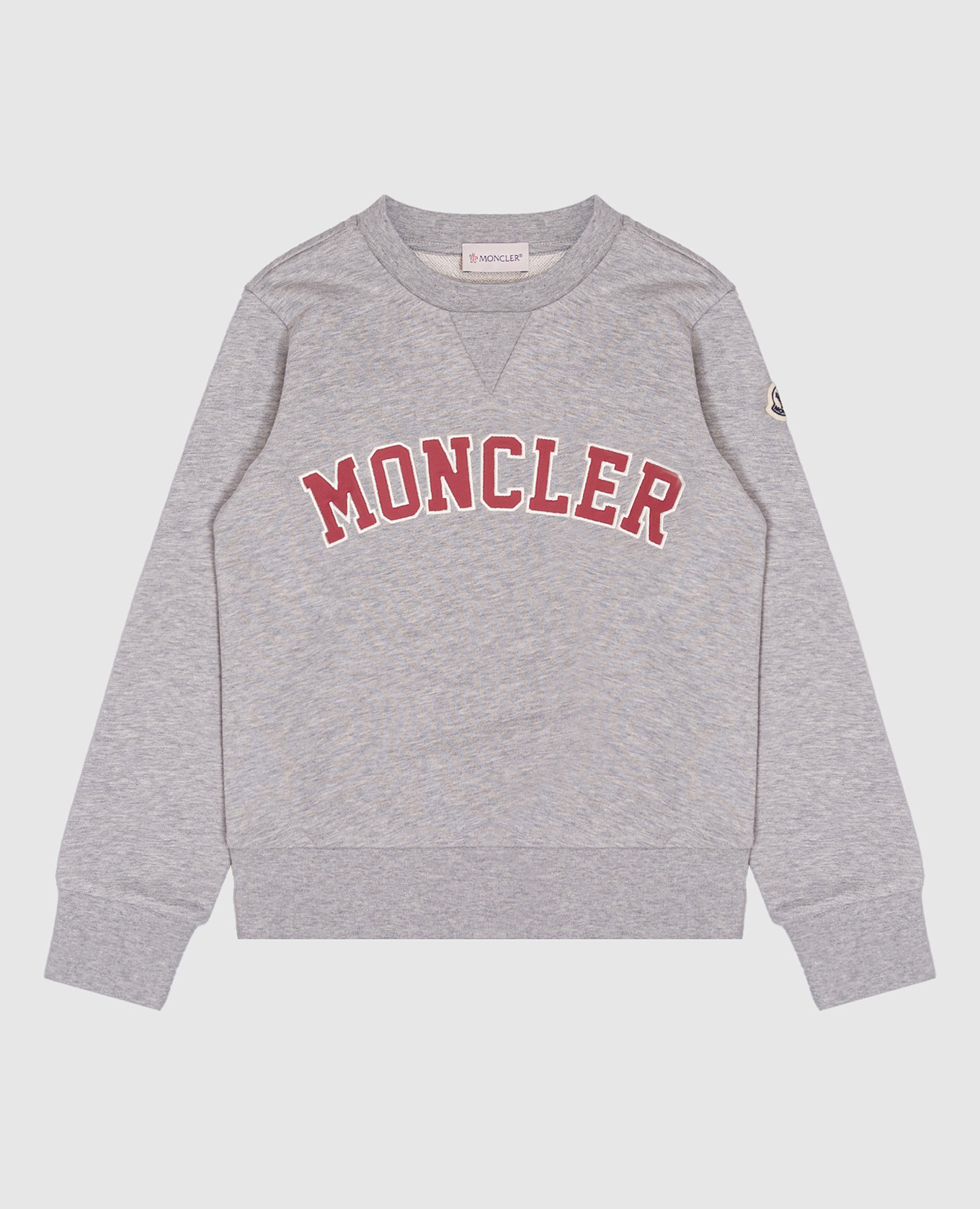 

Children's gray melange sweatshirt with logo Moncler ENFANT, Grey