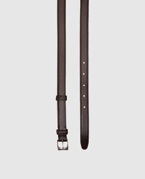 The Row Brown leather belt Moon W1644L60