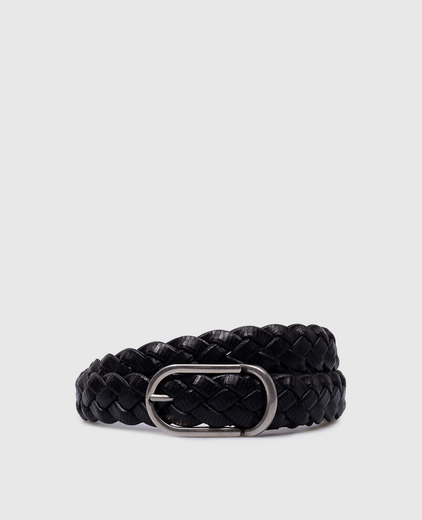 

Black leather braided belt Brunello Cucinelli