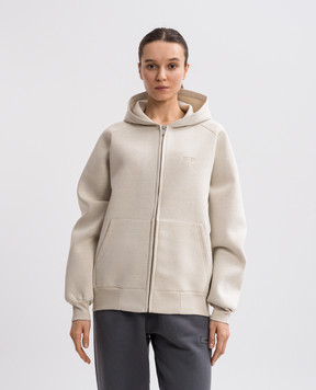 AUTRY Beige sports jacket with embossed logo JAPX33RS