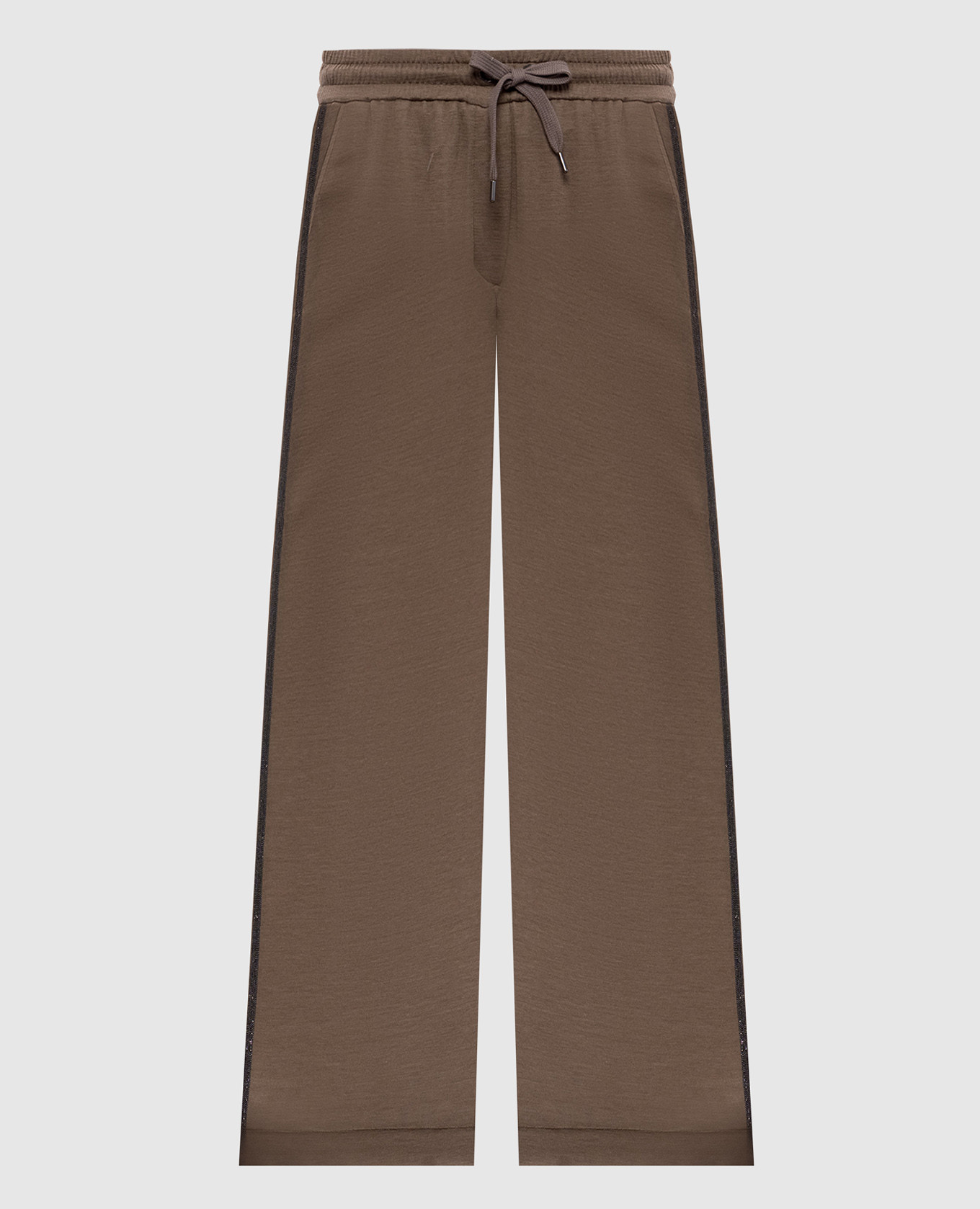 

Brown sweatpants with silk Brunello Cucinelli