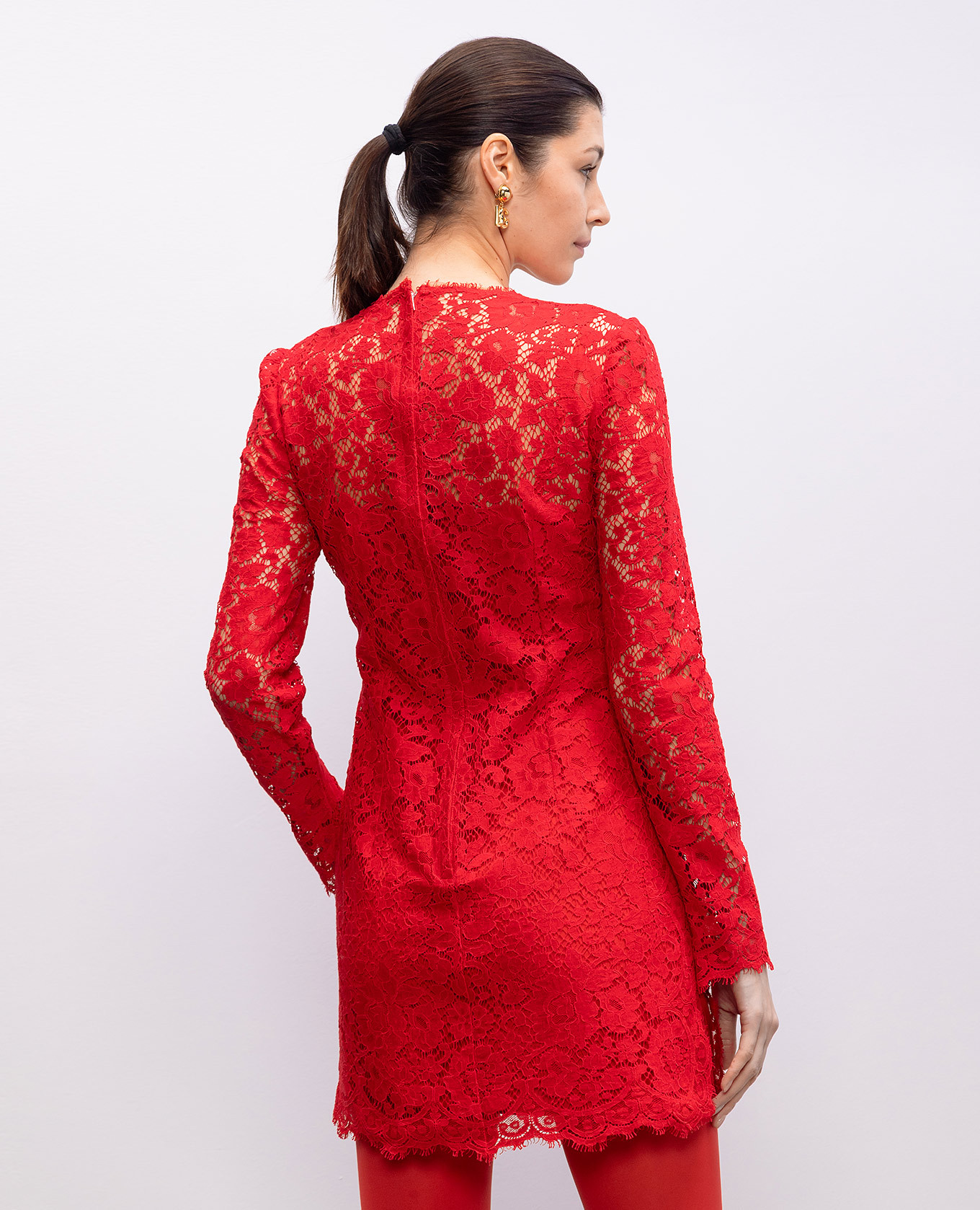 

Red lace mini sheath dress Dolce&Gabbana
