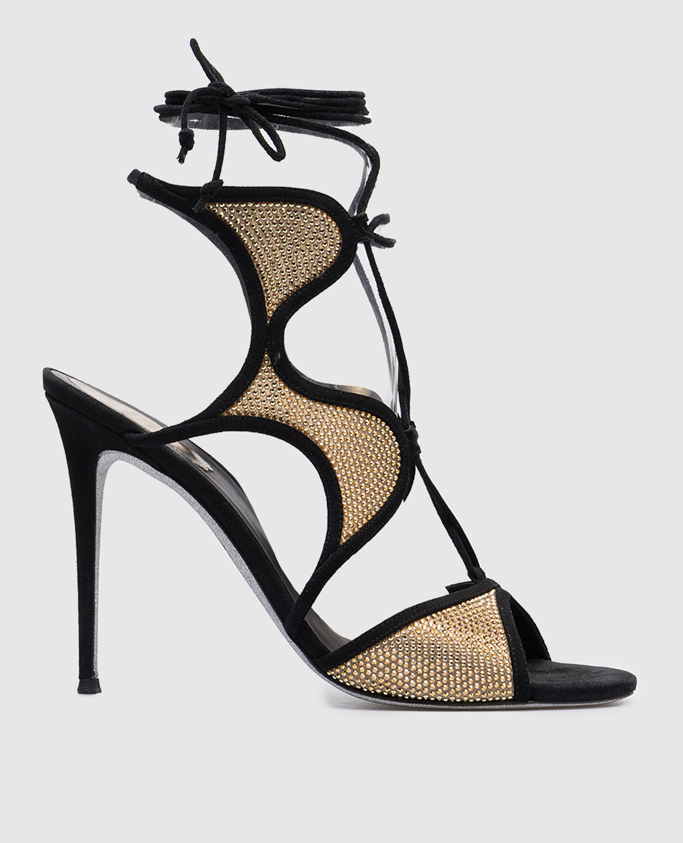 

Black sandals with crystals Rene Caovilla