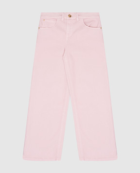 Versace Baby pink jeans with logo patch 10152391A11425