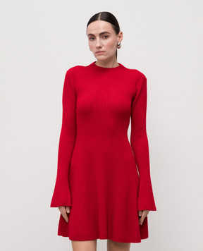Twinset Red mini dress with wool 252TT3140