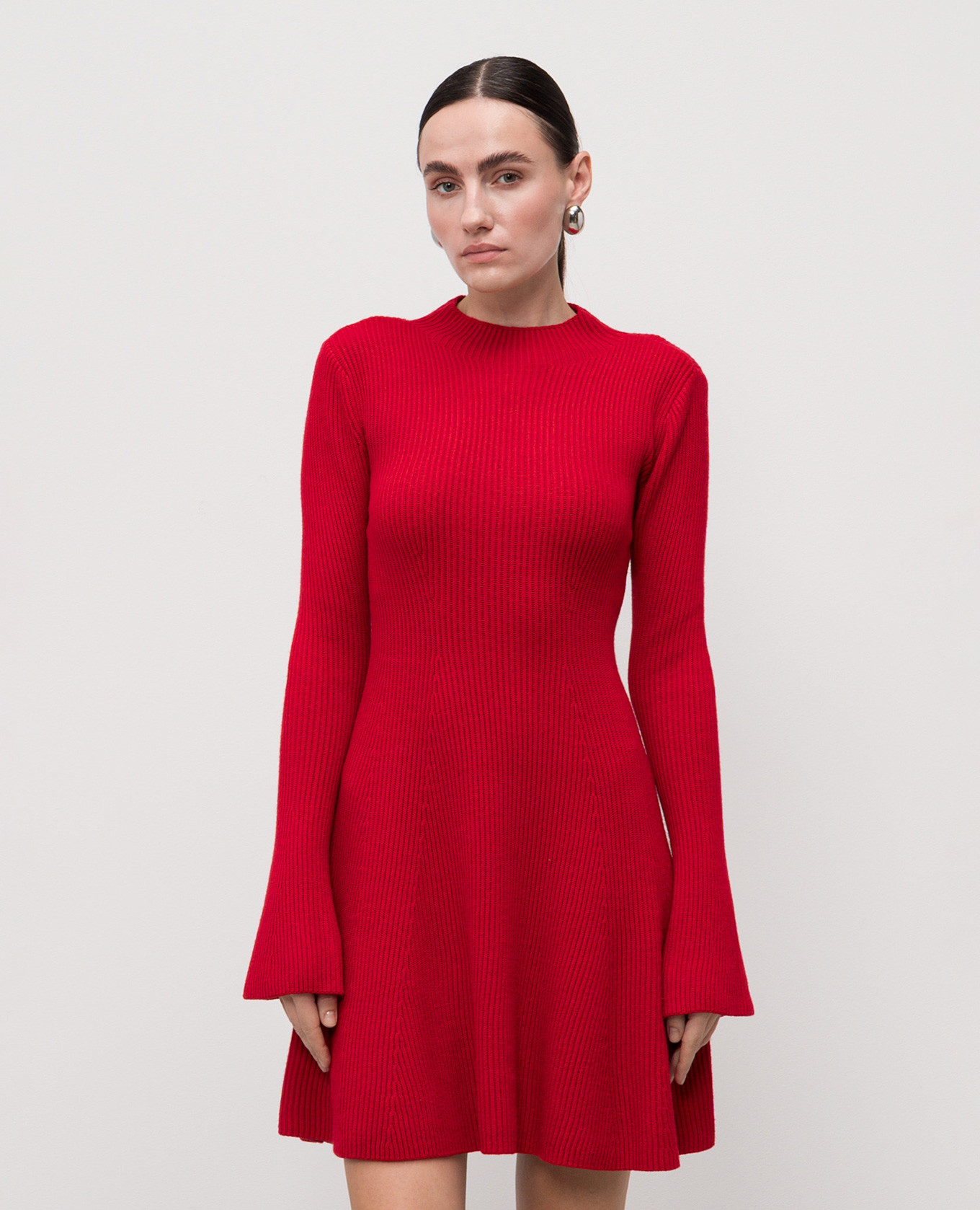 Red mini dress with wool Twinset 3