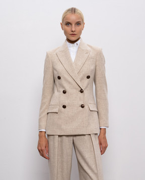 Brunello Cucinelli Beige double-breasted jacket MB1627054