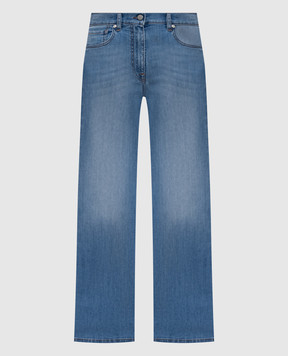 Peserico Blue jeans with logo patch P04756L52Q04956