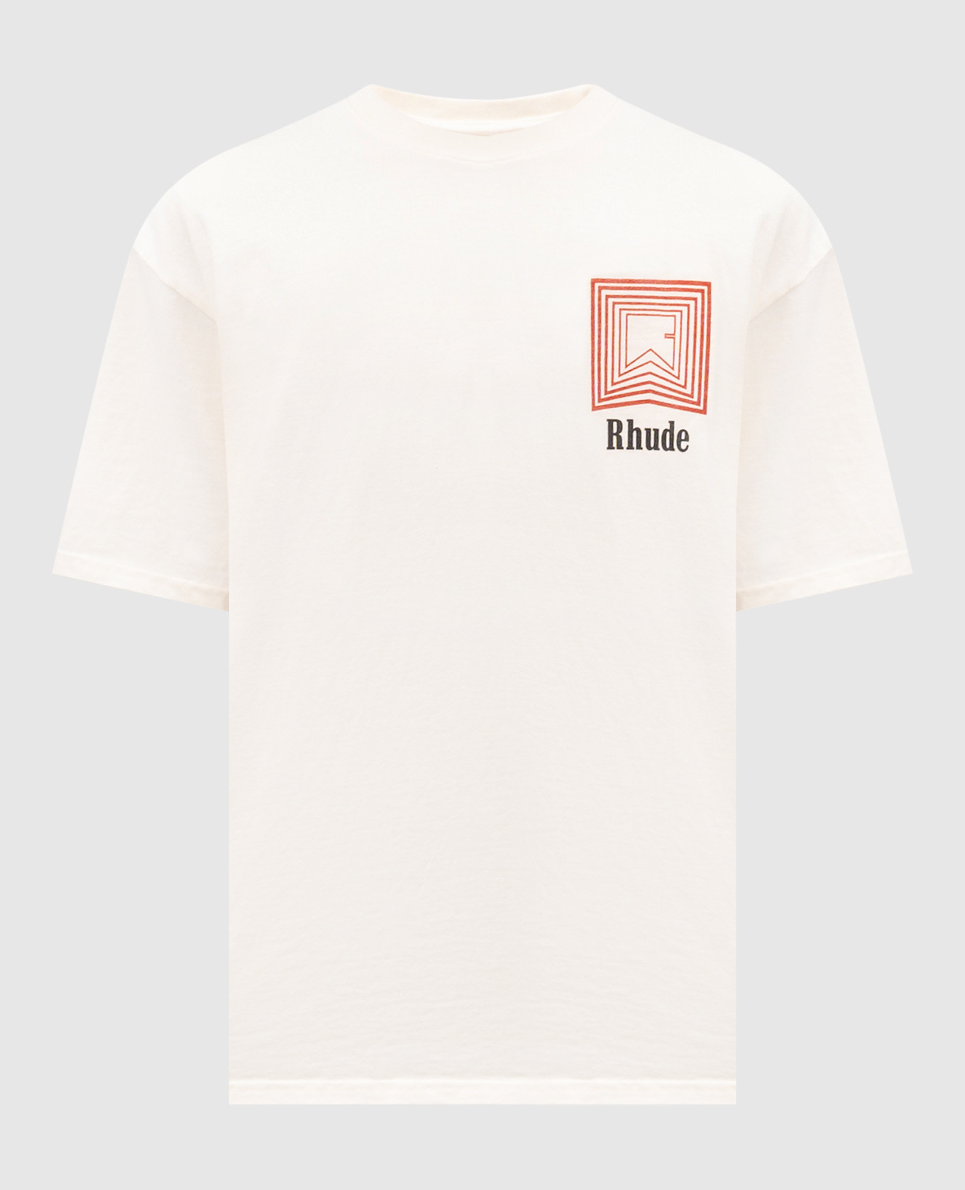 Beige T-shirt with logo print Rhude