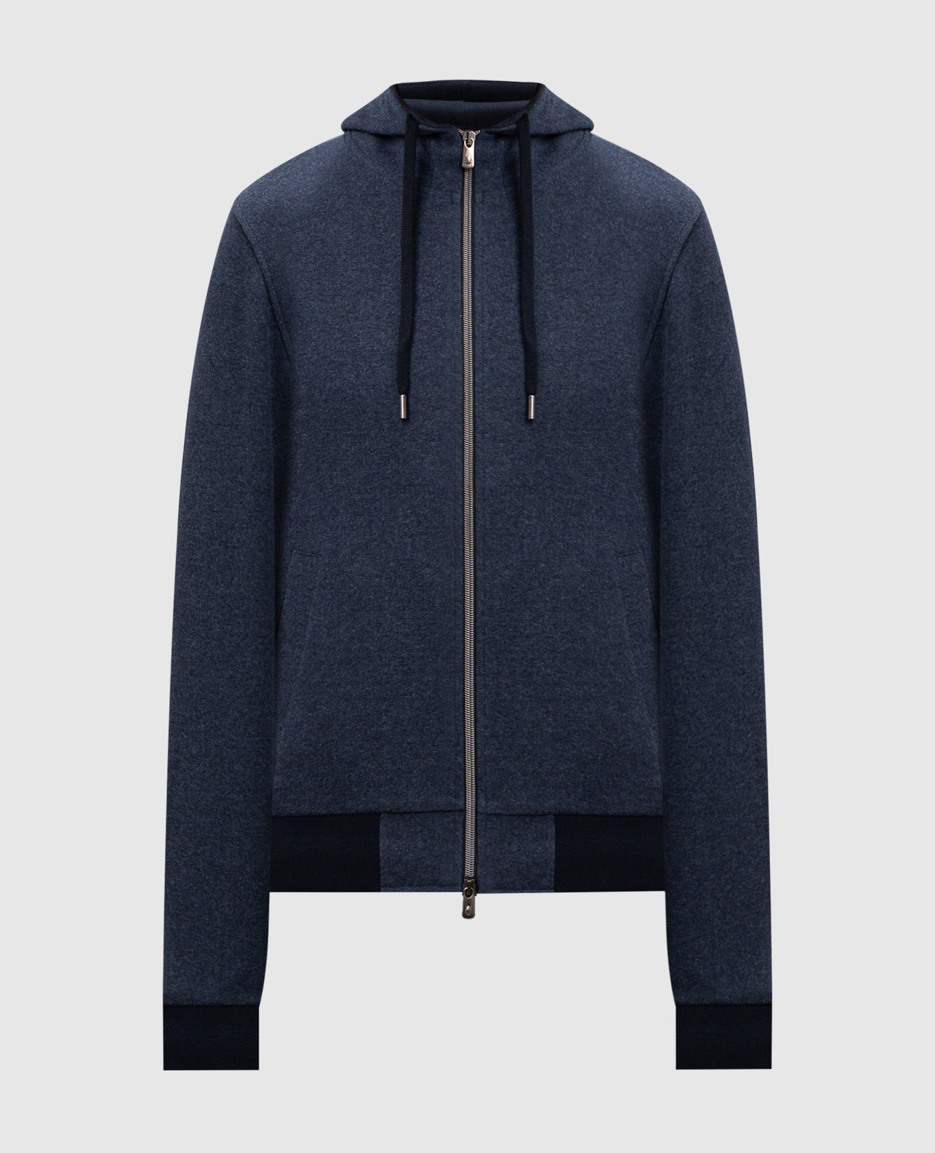 Blue sports jacket with a hood capobianco