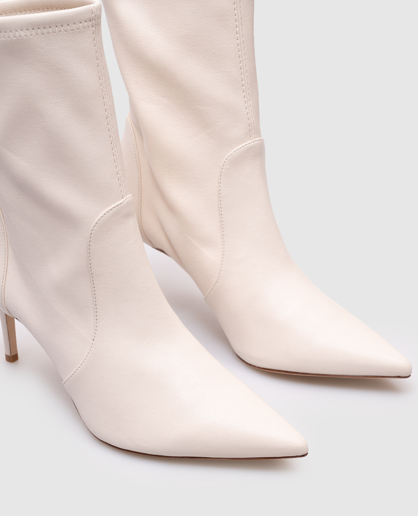 

White leather POWER boots Stuart Weitzman