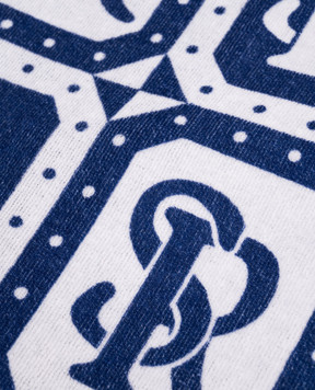 Stefano Ricci Blue towel with logo print YTELM03SPSR03