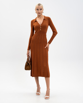 Twinset Brown midi dress 252TP3110