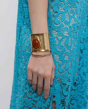 Ermanno Scervino Gold bracelet with cabochon stone D463X701ZYI