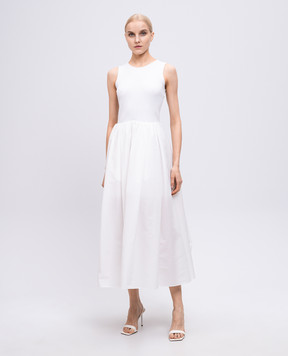 Juun.j White midi dress with logo JW5571W071