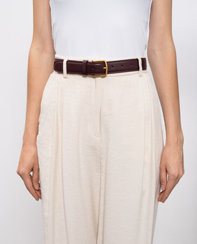 Babe Pay Pls Burgundy leather belt 0C003