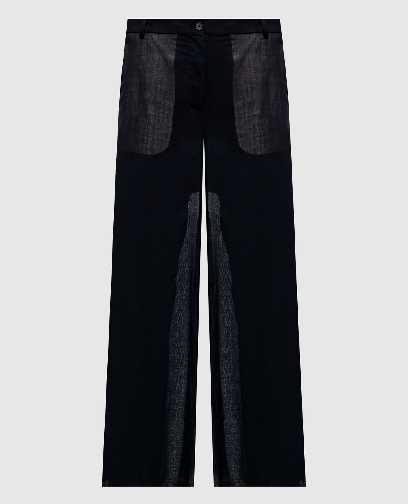 

Black pants with wool with slits Masnada
