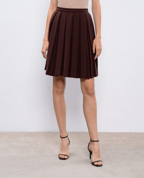 Ermanno Scervino Burgundy pleated skirt D452O705KIK