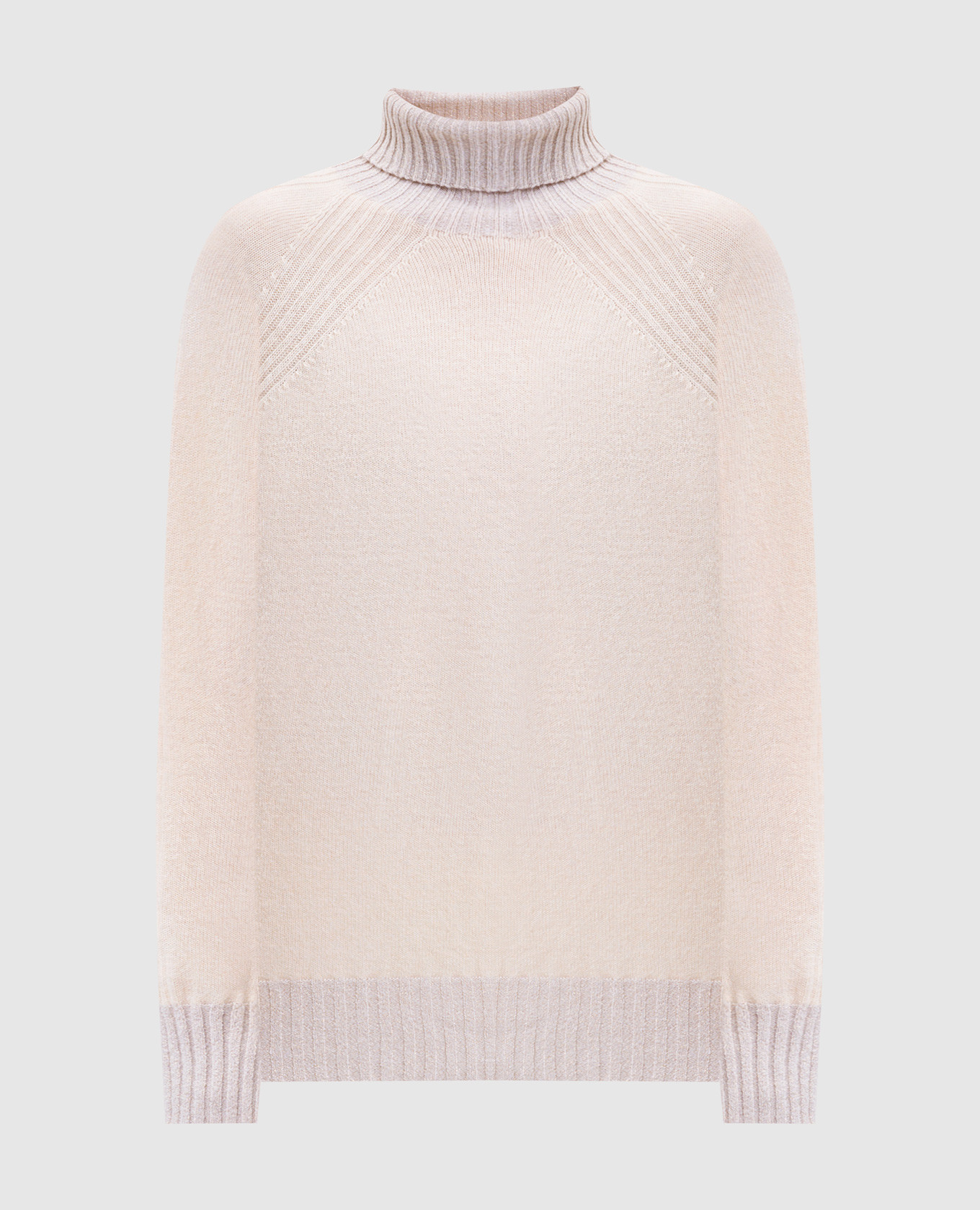 Beige wool and cashmere sweater with lurex Twinset