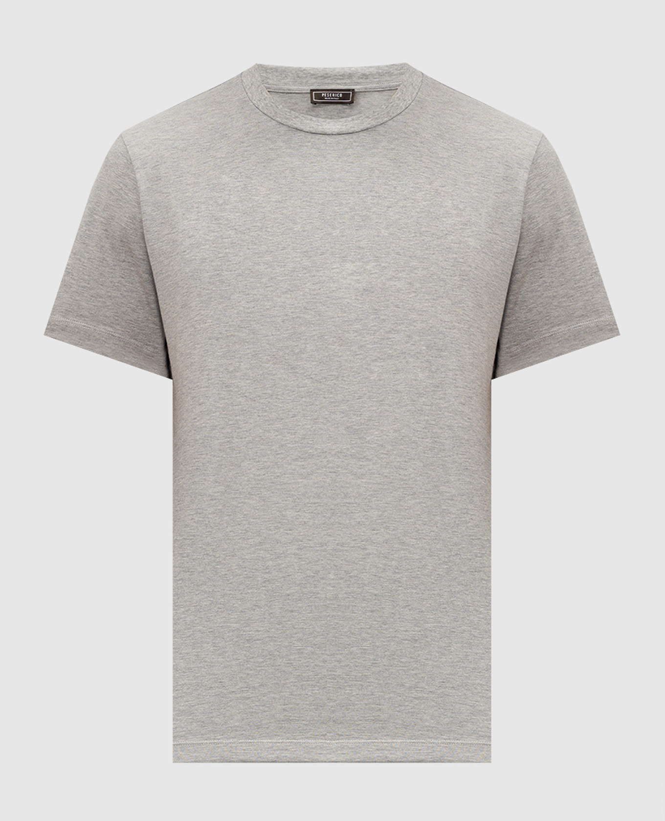 Gray t-shirt with logo print peserico