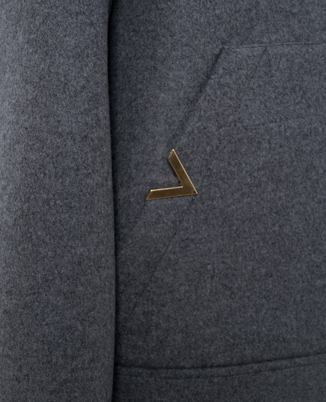 Gray cropped wool coat with hood Valentino 5