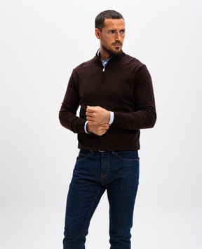 Cashmere&Whiskey Brown merino wool jumper 77397