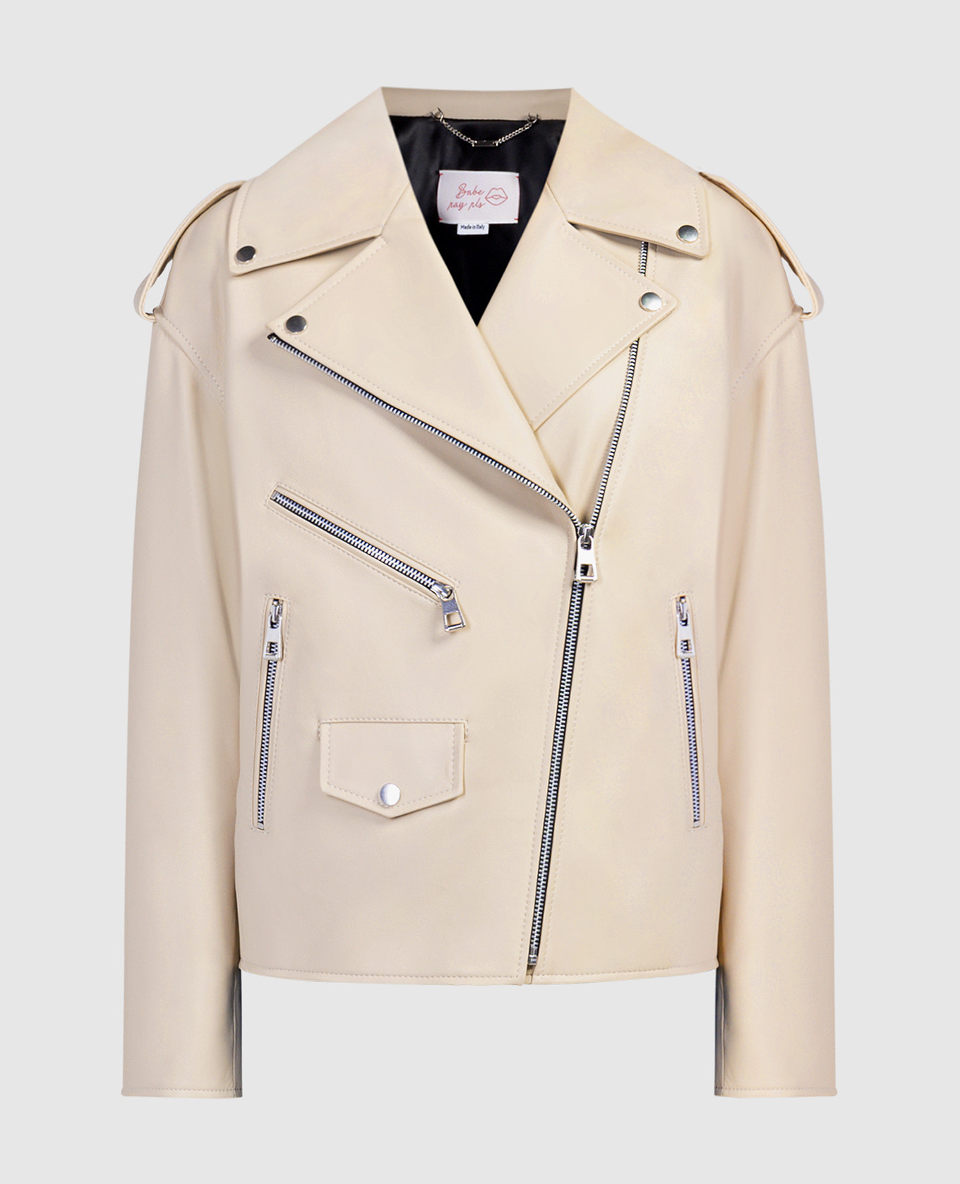 

Beige leather jacket Babe Pay Pls