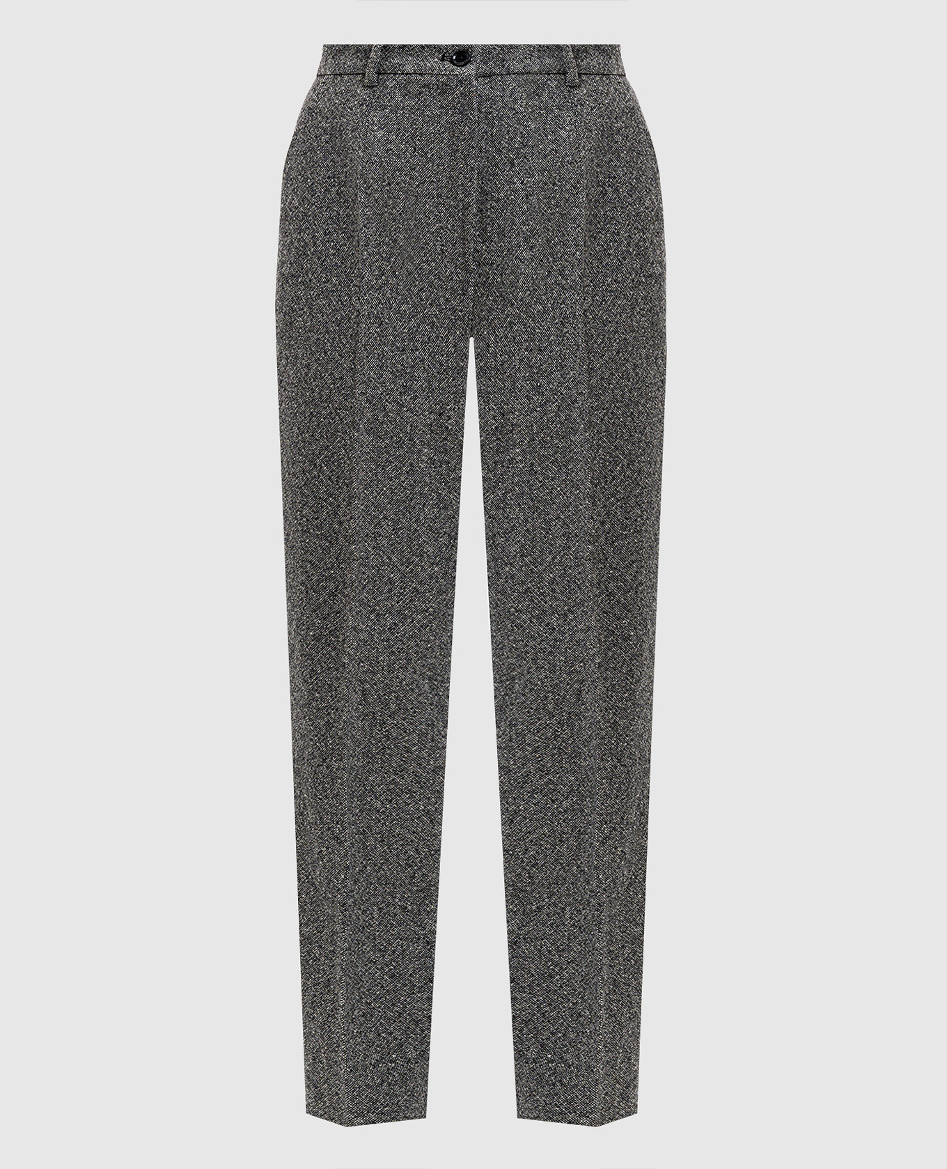 Grey wool high-rise trousers Dolce&Gabbana