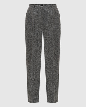 Dolce&Gabbana Grey wool high-rise trousers FTAM2TFMBAR